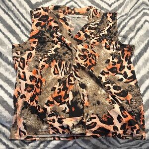 Kasper Vibrant Animal Print Top